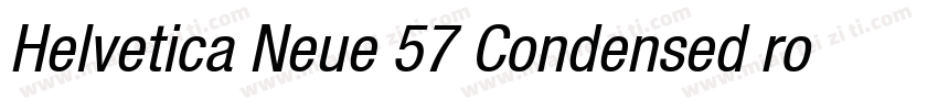 Helvetica Neue 57 Condensed roman f字体转换